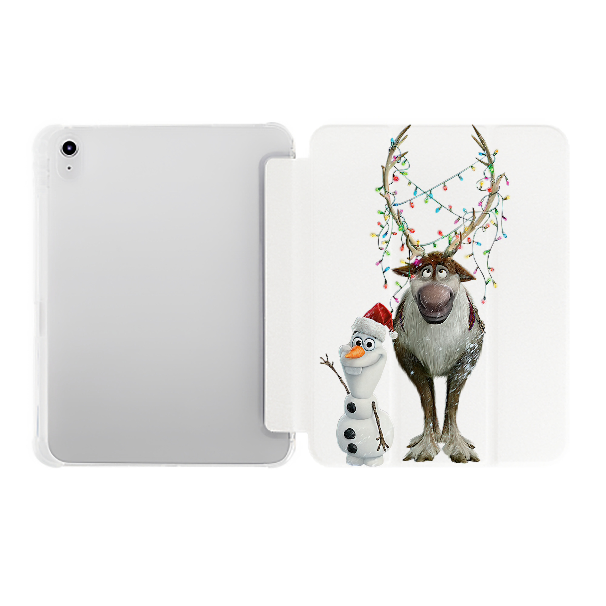 （画像用） アナと雪の女王 アンナ エルサ Frozen Anna Elsa IPad ケース ペン収納付き 三つ折りスタンド PUレザー×シリコン 対応機種9.5/10.5/10.9インチ